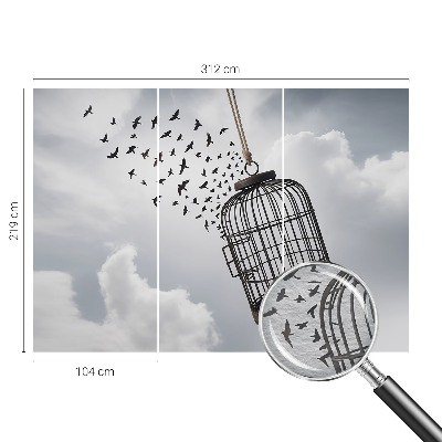 Vliesová fototapeta do ložnice Létající ptáci