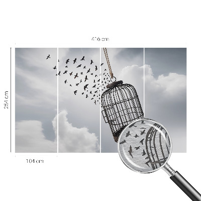 Vliesová fototapeta do ložnice Létající ptáci