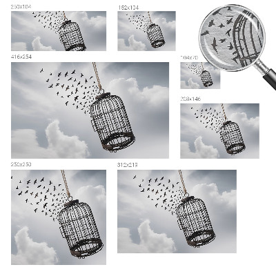 Vliesová fototapeta do ložnice Létající ptáci