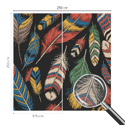 Fototapeta s potiskem na vliesu Barevné peří