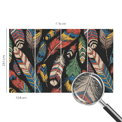 Fototapeta s potiskem na vliesu Barevné peří