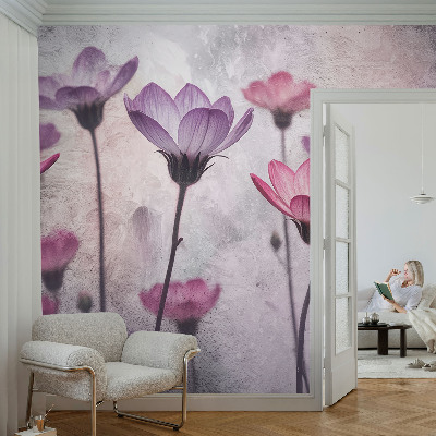 Vliesová fototapeta s potiskem Pastelové květiny