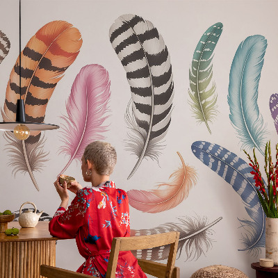 Vliesová fototapeta do ložnice Pastelové peří