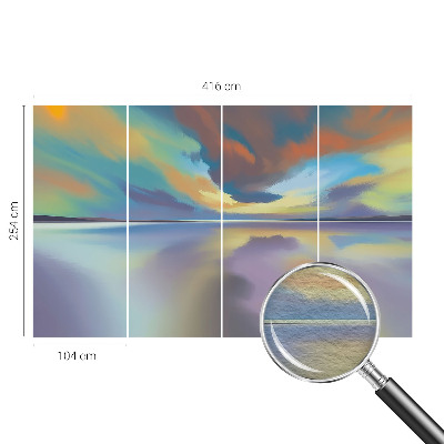 3D fototapeta Duhový západ slunce