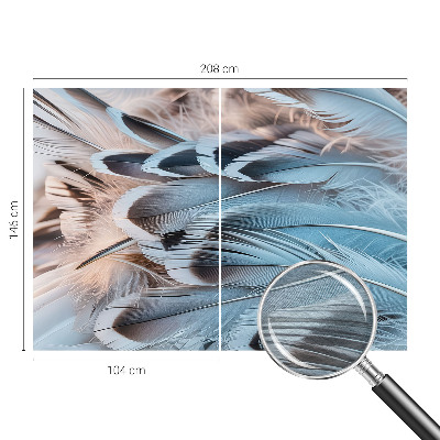 Dekorativní fototapeta na zeď Modré peří