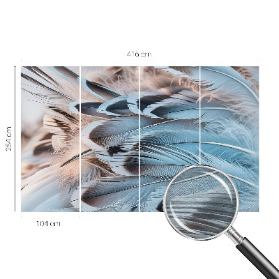 Dekorativní fototapeta na zeď Modré peří