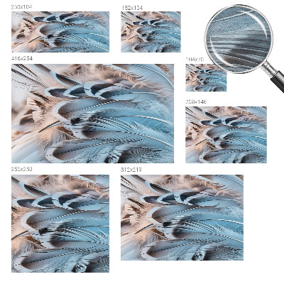 Dekorativní fototapeta na zeď Modré peří