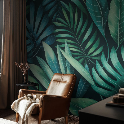 Dekorativní fototapeta na zeď Tropické listy