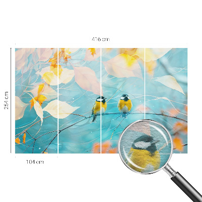 Vliesová fototapeta s potiskem Jarní ptáci