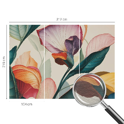 Fototapeta na míru do obýváku Barevné květiny