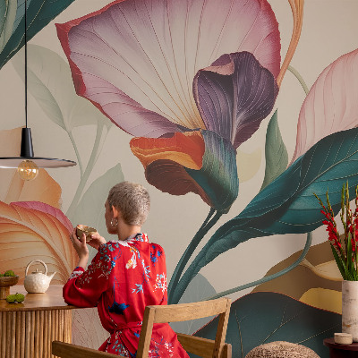 Fototapeta na míru do obýváku Barevné květiny