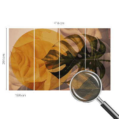 Fototapeta na míru do ložnice Abstraktní listy