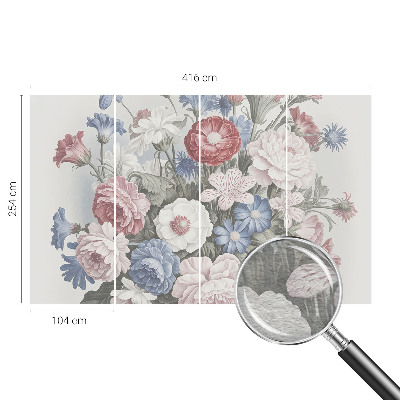 Dekorativní fototapeta na zeď Barevná kytice