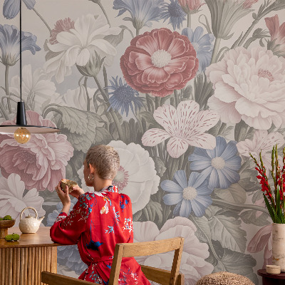 Dekorativní fototapeta na zeď Barevná kytice