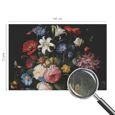 3D fototapeta Květiny s hmyzem