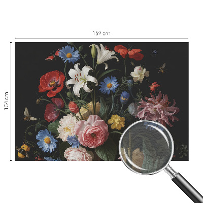 3D fototapeta Květiny s hmyzem