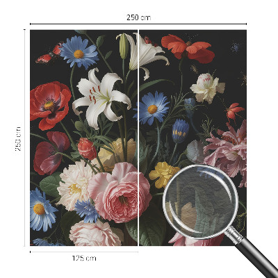 3D fototapeta Květiny s hmyzem