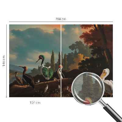 Vliesová fototapeta na zeď Malební ptáci