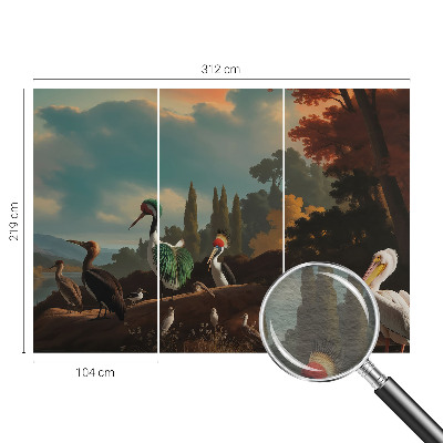 Vliesová fototapeta na zeď Malební ptáci