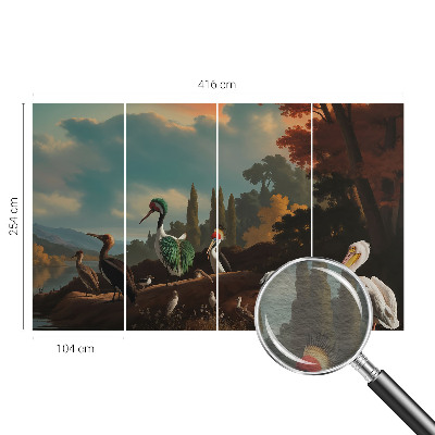 Vliesová fototapeta na zeď Malební ptáci