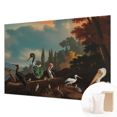 Vliesová fototapeta na zeď Malební ptáci