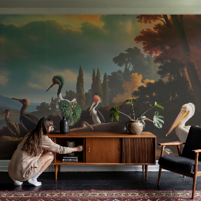 Vliesová fototapeta na zeď Malební ptáci