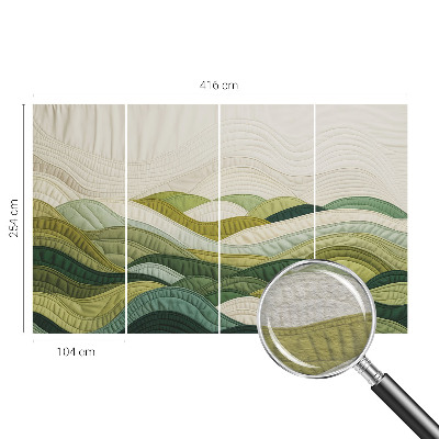 Vliesová fototapeta do ložnice Látkové kopce