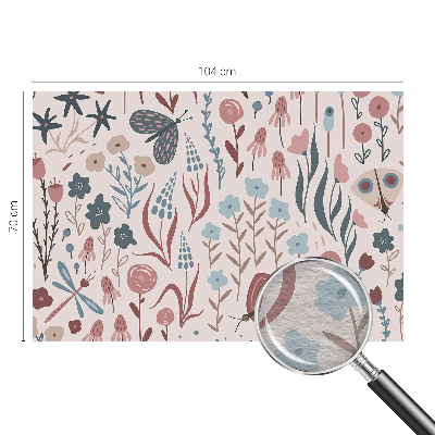 Vliesová fototapeta s potiskem Květiny hmyz