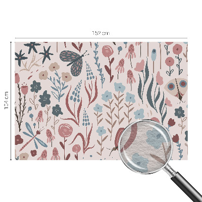 Vliesová fototapeta s potiskem Květiny hmyz