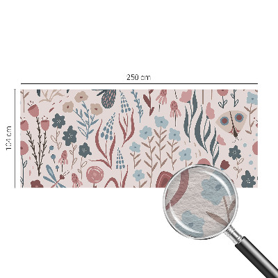 Vliesová fototapeta s potiskem Květiny hmyz