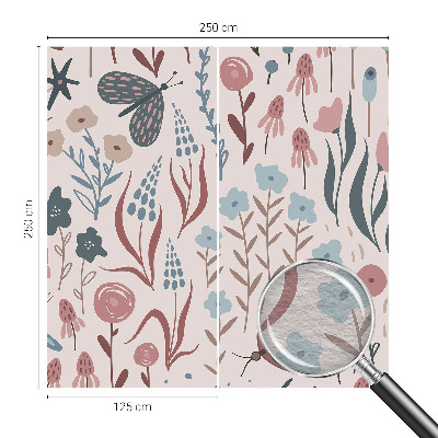 Vliesová fototapeta s potiskem Květiny hmyz