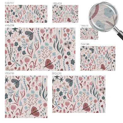 Vliesová fototapeta s potiskem Květiny hmyz