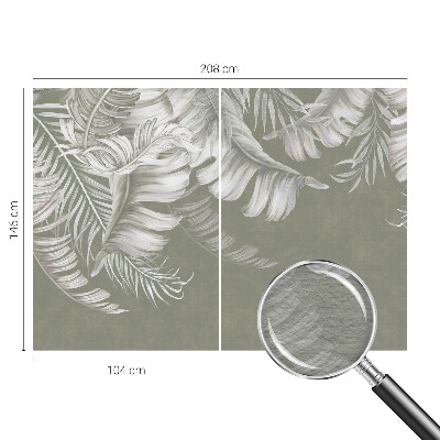 Vliesová fototapeta do ložnice Jemné listy