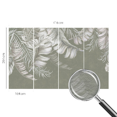 Vliesová fototapeta do ložnice Jemné listy