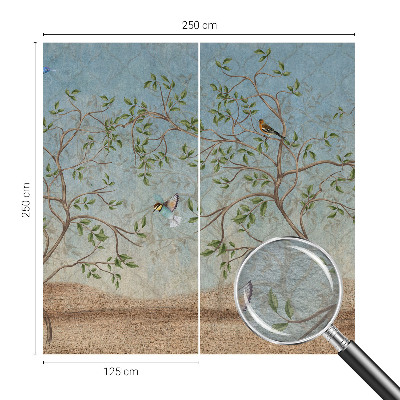 Fototapeta na míru do ložnice Ptáci ve stromech