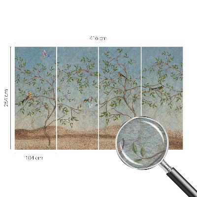 Fototapeta na míru do ložnice Ptáci ve stromech