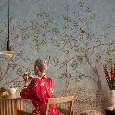 Fototapeta na míru do ložnice Ptáci ve stromech