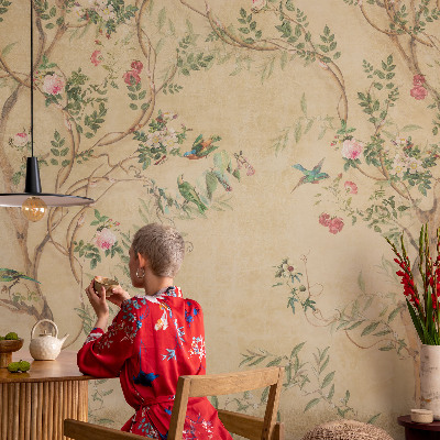 Fototapeta na míru do ložnice Květinové akcenty