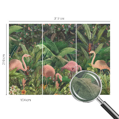 Fototapeta na míru do obýváku Růžoví plameňáci