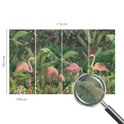 Fototapeta na míru do obýváku Růžoví plameňáci