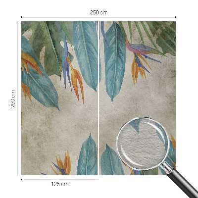 Vliesová fototapeta do ložnice Tropické květiny