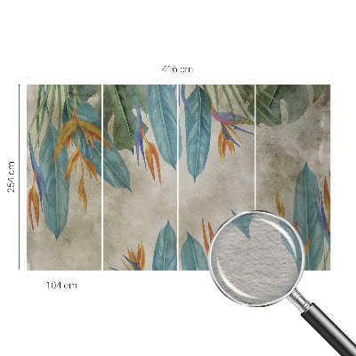 Vliesová fototapeta do ložnice Tropické květiny