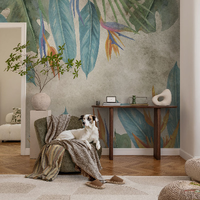 Vliesová fototapeta do ložnice Tropické květiny