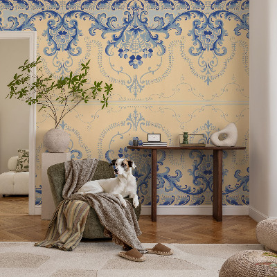 Vliesová fototapeta do obýváků Modré ozdoby