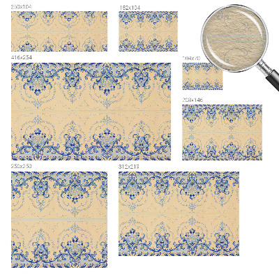 Vliesová fototapeta do obýváků Modré ozdoby