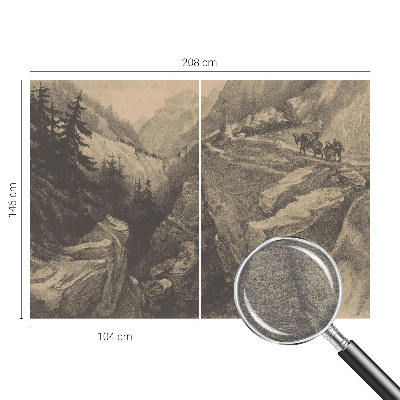 Fototapeta s potiskem na vliesu Malebné hory