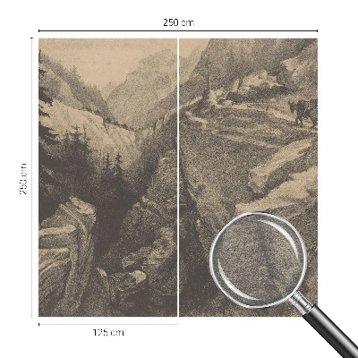 Fototapeta s potiskem na vliesu Malebné hory