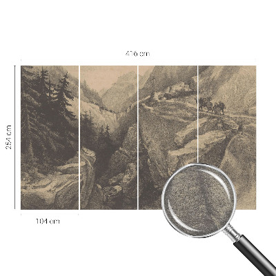 Fototapeta s potiskem na vliesu Malebné hory