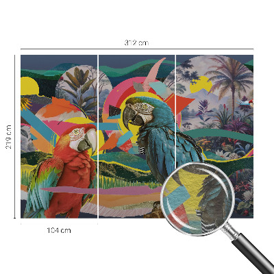 Moderní fototapeta na míru Exotických ptáků