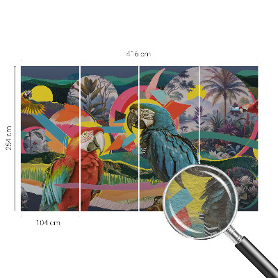 Moderní fototapeta na míru Exotických ptáků